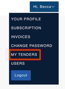 KB - Account Menu - My Tenders