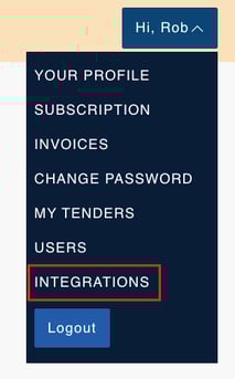 Menu Integrations