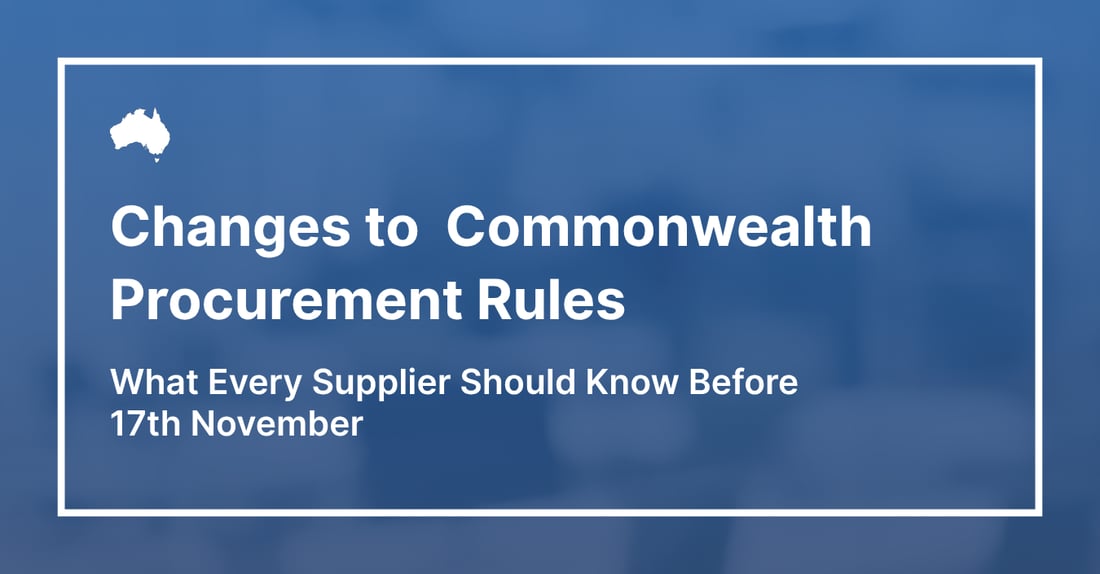 H1 - Changes to  Commonwealth Procurement Rules