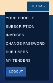 account menu