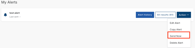 KB - Alerts - send now