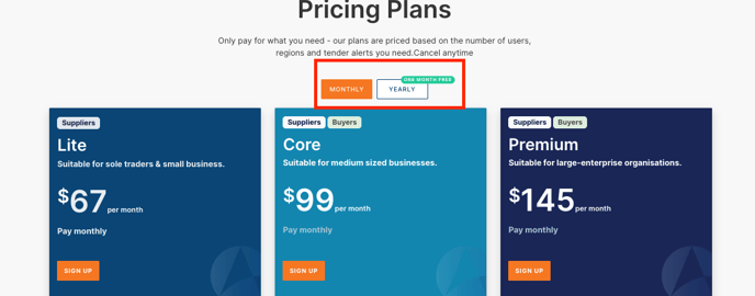 KB - Pricing Plans