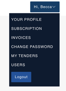 KB Account Menu