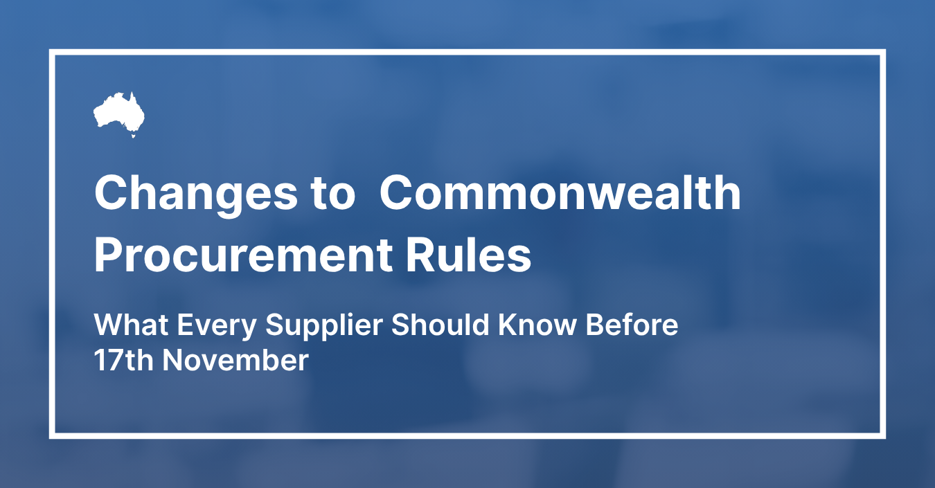 Changes to Commonwealth Procurement Rules